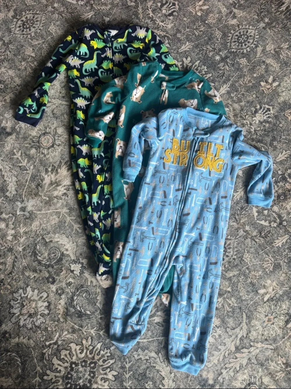 Bundle of 3 Toddlers Boys Fleece PJs